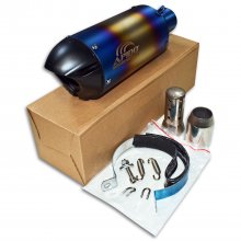 Τελικό εξάτμισης Universal μπλε / ασημί Μ1230 Apido Racing Μ1230